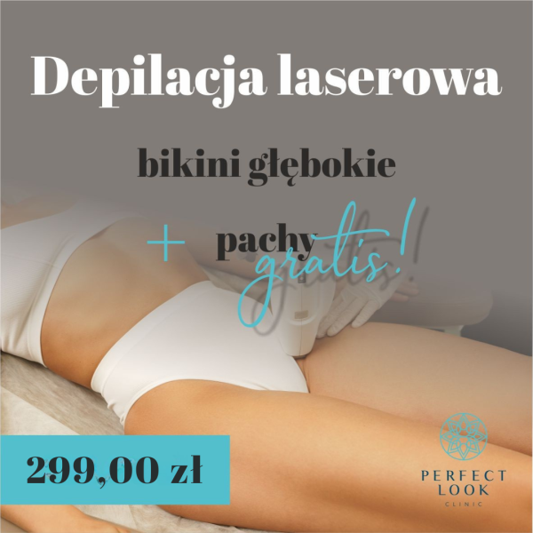 Depilacja laserowa bikini głębokie + pachy GRATIS
