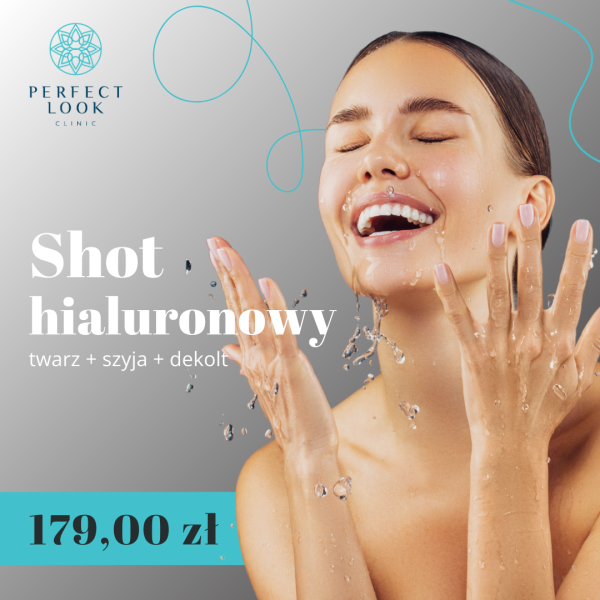 Shot hialuronowy twarz + szyja + dekolt